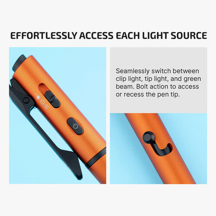 Olight O'Pen 3 Linterna Recargable con Luz Blanca Roja y Láser Verde