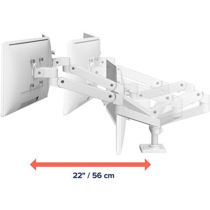 Ergotron LX Pro Soporte para Escritorio Brazo Dual para Monitores de 27" Blanco