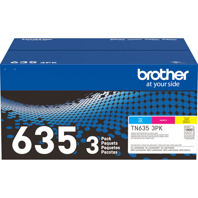Brother TN635 Kit Cartuchos de Tóner 3 Colores 1800 Páginas 3-Pack