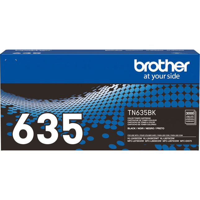 Brother Genuine Standard-Yield TN635 Tóner Negro para Impresora Láser 3000 Páginas Compatible