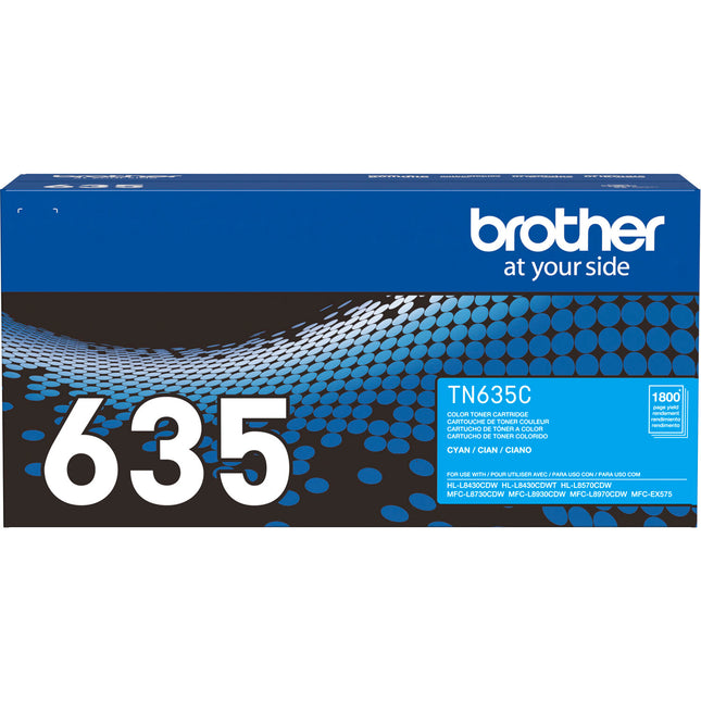 Brother Genuine TN635 Tóner Cian para Impresora Láser 1800 Páginas