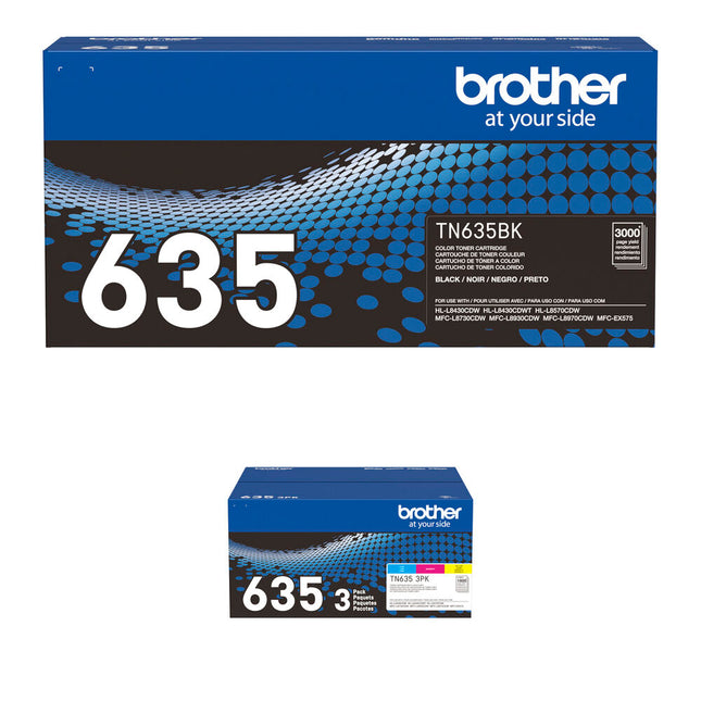 Brother TN635 Cartucho de Tóner Color Standard para Impresora Láser 4 Colores