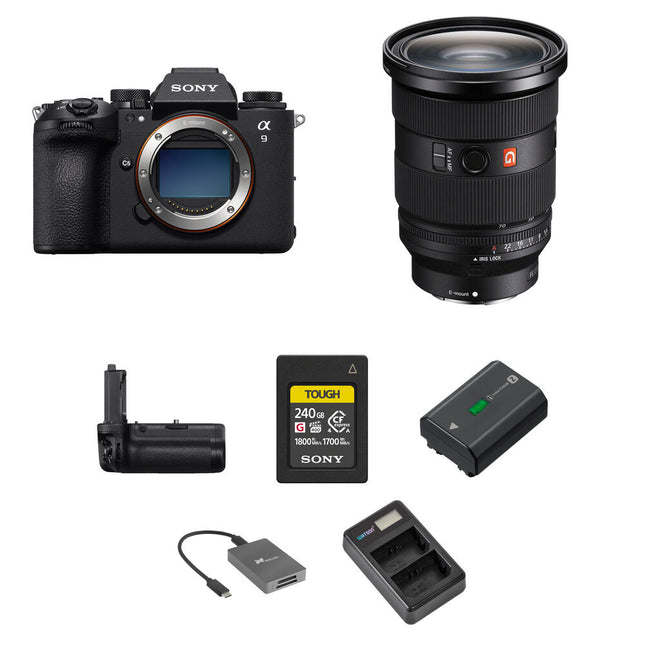Sony a9 III Cámara sin Espejo 24.6MP 4K 120p con Objetivo 24-70mm f/2.8 II y Kit de Rendimiento