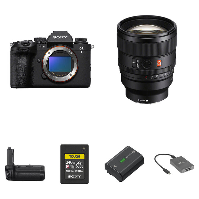 Sony a1 II Cámara sin Espejo 50MP 8K 30p con Lente 85mm f/1.4 y Kit de Rendimiento
