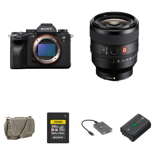 Sony a1 Cámara Mirrorless 50MP 8K 30p con Lente 50mm f1.4 y Kit Essentials+