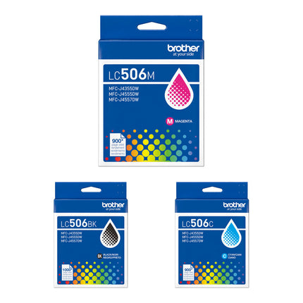 Brother LC506 Cartuchos de Tinta Estándar 900 Páginas para Impresoras MFC