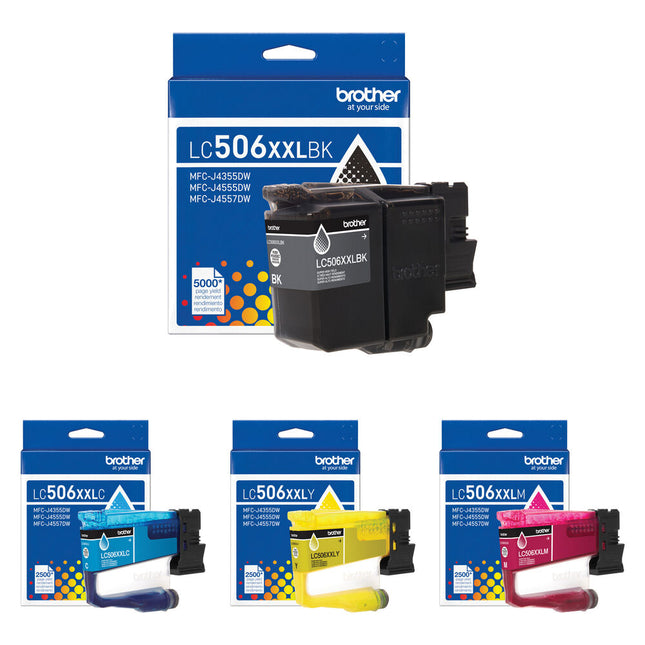 Brother LC506XXL Kit de cartuchos original para impresoras MFC-J4355DW CMY y negro alta capacidad