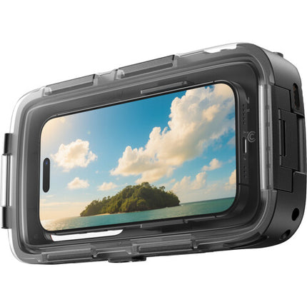 TELESIN Funda Sumergible para Smartphone 5.4-6.9" con Control Remoto Bluetooth y Bomba de Vacío