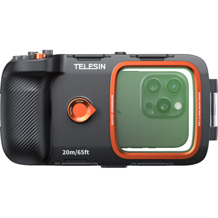 TELESIN Funda Sumergible para Smartphone 5.4-6.9" con Control Remoto Bluetooth y Bomba de Vacío