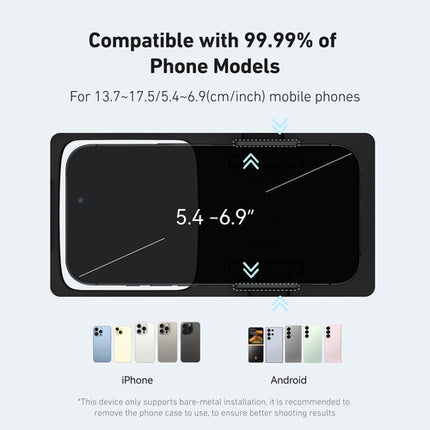 TELESIN Funda Sumergible para Smartphone 5.4-6.9" con Control Remoto Bluetooth y Bomba de Vacío