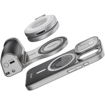 TELESIN Master Grip para iPhone 17 Pro Agarre ergonómico Batería 3200mAh Combo Creator