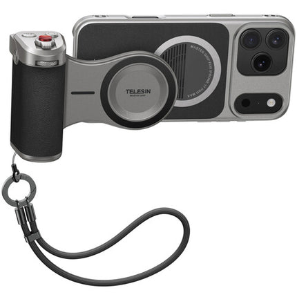 TELESIN Master Grip para iPhone 17 Pro Agarre ergonómico Batería 3200mAh Combo Creator