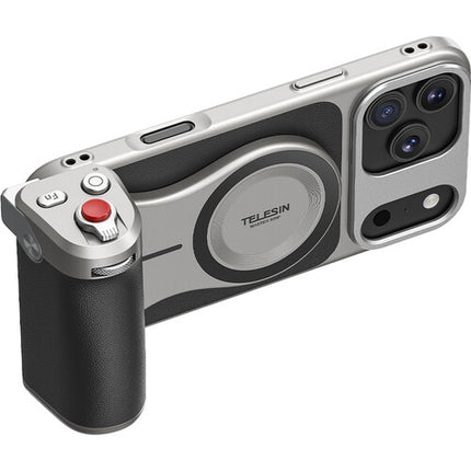TELESIN Master Grip para iPhone 17 Pro Max Agarre Bluetooth 3200mAh Combo Creator