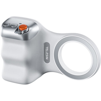 TELESIN Fun Shot Magnetic Grip Blanco Empuñadura con Batería Recargable USB-C