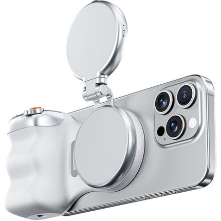 TELESIN Fun Shot Magnetic Grip Blanco Empuñadura con Batería Recargable USB-C