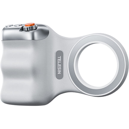 TELESIN Fun Shot Magnetic Grip Blanco Empuñadura con Batería Recargable USB-C