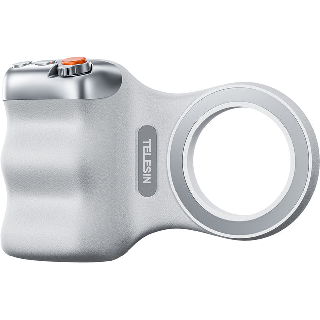 TELESIN Fun Shot Magnetic Grip Blanco Empuñadura con Batería Recargable USB-C