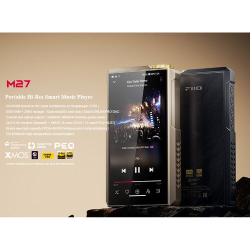 FiiO M27 Reproductor Musical Hi-Res Portable DAC Dual ES9039 5000mW