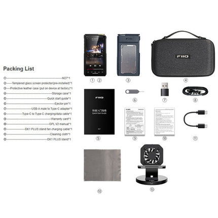 FiiO M27 Reproductor Musical Hi-Res Portable DAC Dual ES9039 5000mW