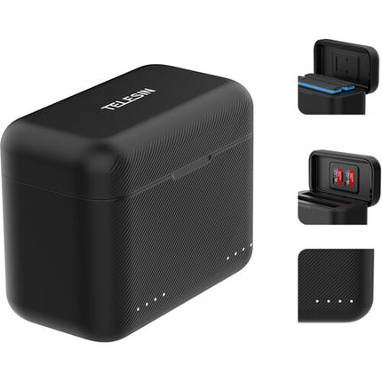 TELESIN Estuche de Carga para Insta360 X5 con Carga Dual y LED