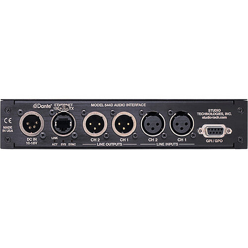 Studio Technologies Model 544D Interfaz de Audio Analógico Dante con 2 Entradas y 2 Salidas XLR