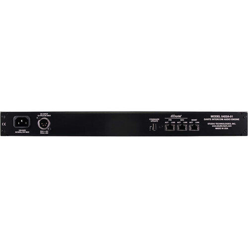 Studio Technologies Model 5422A Motor de Audio Intercom Dante 32 canales 3 puertos Ethernet