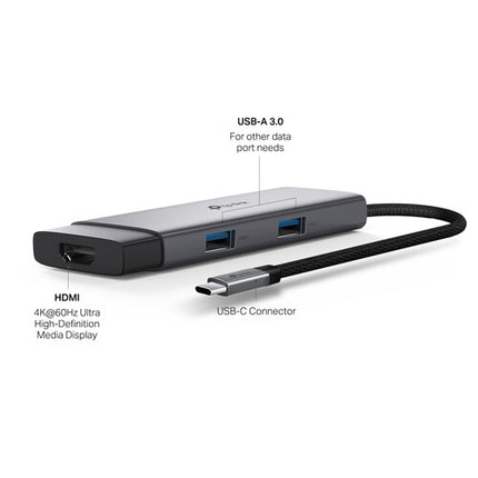 TP-Link UH5020C Hub USB-C 5 en 1 HDMI 4K 60Hz y USB-C 100W PD