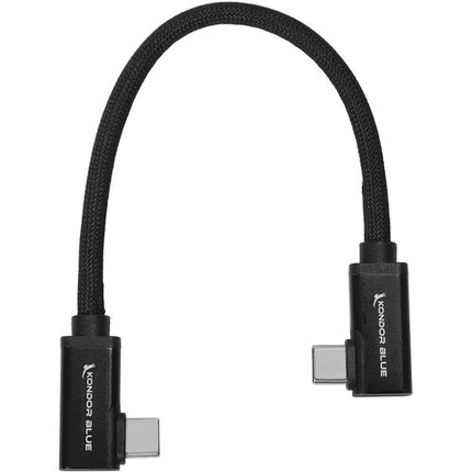 Kondor Blue Cable USB-C Trenzado 8 Pulg 20 Gb/s 100W PD