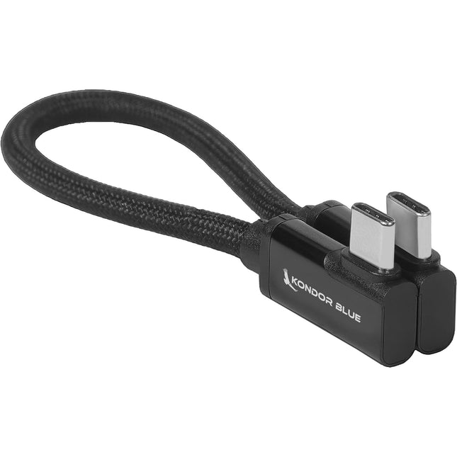 Kondor Blue Cable USB-C Trenzado 8 Pulg 20 Gb/s 100W PD