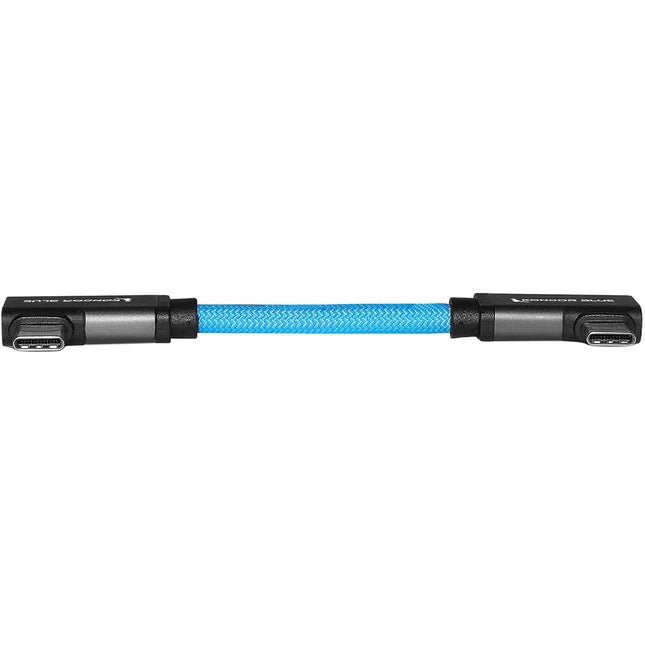 Kondor Blue Cable USB-C 3.2 Dual Ángulo Derecho 4" 20 Gb/s 8K