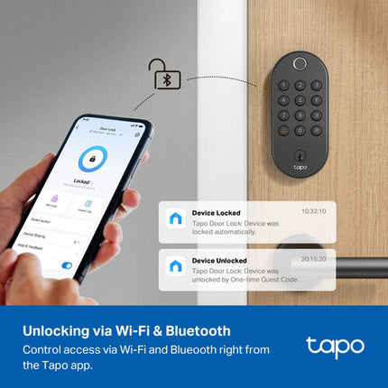 TP-Link Tapo DL105 Cerradura Inteligente Wi-Fi Batería 7800mAh IP54