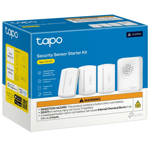 TP-Link Tapo T31 Kit Inicial Sensor de Seguridad Inteligente con 3 Sensores Inalámbricos
