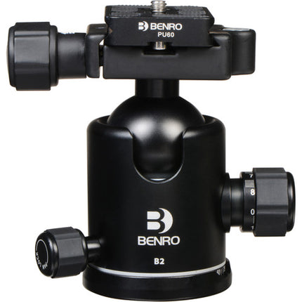 Benro B2 Cabezal de Bola Triple Acción Capacidad 35.2 lb Altura 3.9" Kit Completo