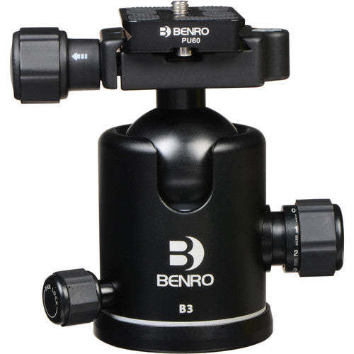 Benro B3 Cabezal de Bola Triple Acción 39.7 lb con Placa PU-60