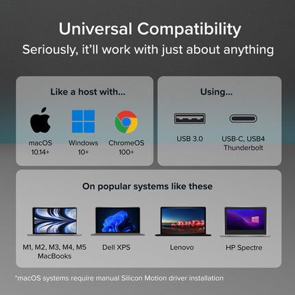 Adaptador Plugable USB Tipo C y Tipo A a DisplayPort 4K UHD 30 Hz con USB Tipo A a C