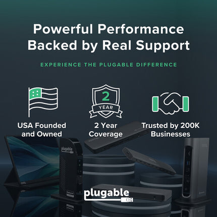Adaptador Plugable USB Tipo C y Tipo A a DisplayPort 4K UHD 30 Hz con USB Tipo A a C