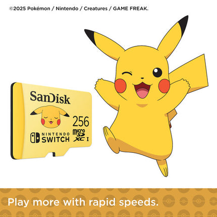 SanDisk Pokemon microSDXC 256GB UHS-I V30 Clase 10 Memoria
