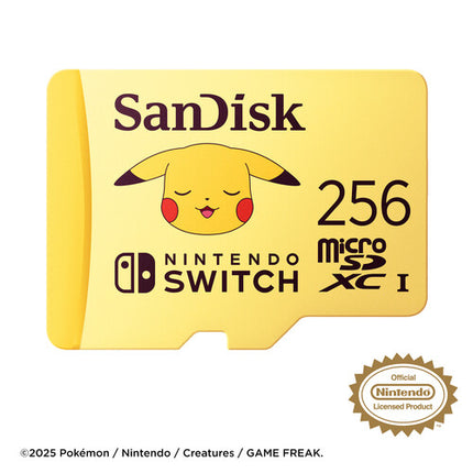 SanDisk Pokemon microSDXC 256GB UHS-I V30 Clase 10 Memoria
