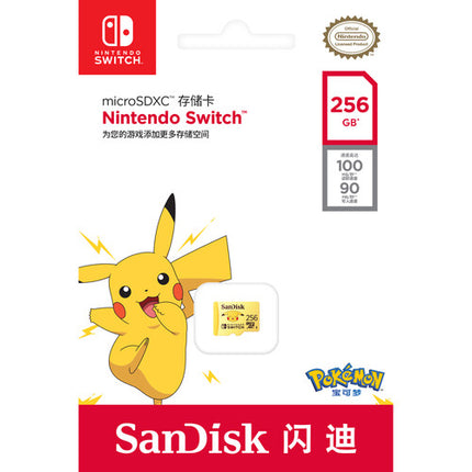 SanDisk Pokemon microSDXC 256GB UHS-I V30 Clase 10 Memoria