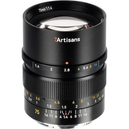 7Artisans 75mm f1.4 Lente para Sony E Full Frame Apertura f1.4 a f16