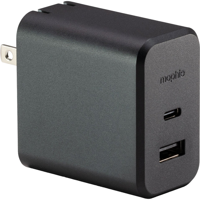 mophie 60W Cargador de pared USB-C GaN PD 100W y USB-A 18W