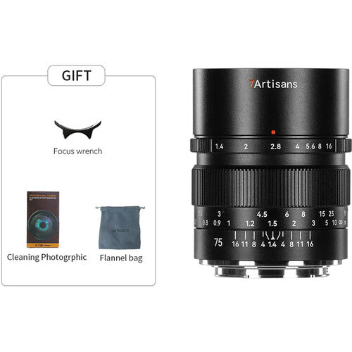 7Artisans 75mm f/1.4 Lente Canon RF Retrato Distancia 2.6 ft Manual