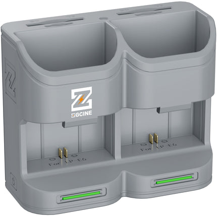 ZGCINE PC2-LPE6 Estuche de carga portátil para baterías Canon LP-E6 compatible con cámaras 5D 7D en gris