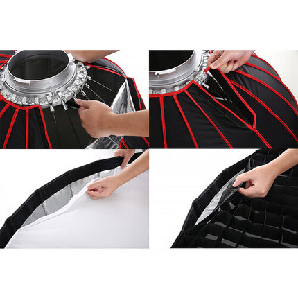 GVM YG120 Softbox para Luz R1200B 47.24" con Difusores y Rejilla Panal
