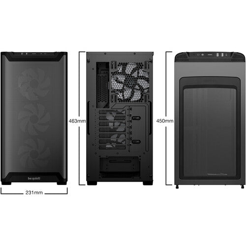be quiet! Pure Base 501 LX Caja Mid-Tower Negra con 3 ventiladores ARGB y soporte USB-C