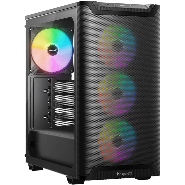 be quiet! Pure Base 501 LX Caja Mid-Tower Negra con 3 ventiladores ARGB y soporte USB-C