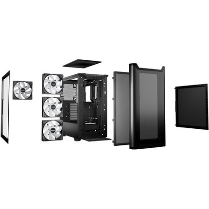 be quiet! Pure Base 501 LX Caja Mid-Tower Negra con 3 ventiladores ARGB y soporte USB-C