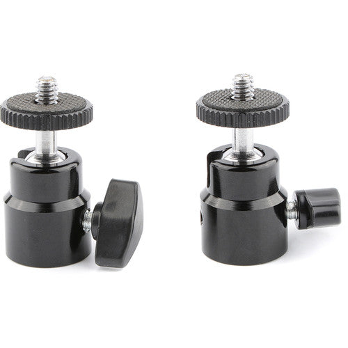 CAMVATE Mini Ball Head 1/4"-20 Tornillo 360° Rotación 90° Inclinación 2 Pzas
