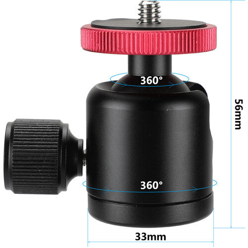 CAMVATE Mini Soporte Bola Compacta con Rotación 360° y Carga 4.4 lb