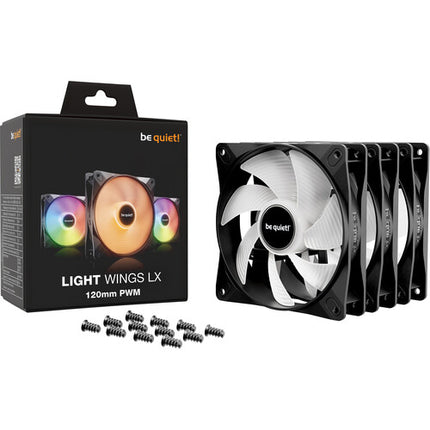 be quiet! Light Wings LX ARGB Ventilador 120mm PWM 1600 rpm 3-Pack